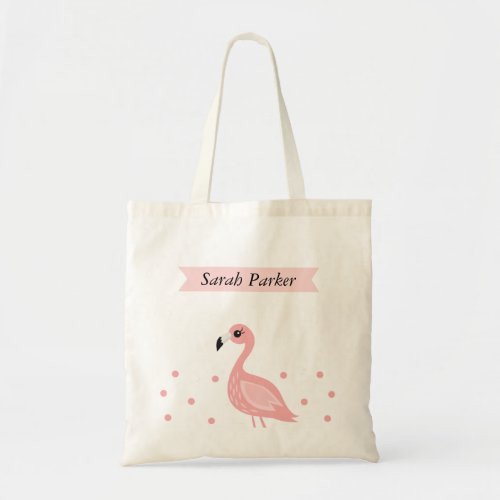 Cute Flamingo Kids Tote Bag