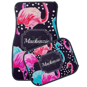 Cute Flamingo Pattern Car Floor Mat