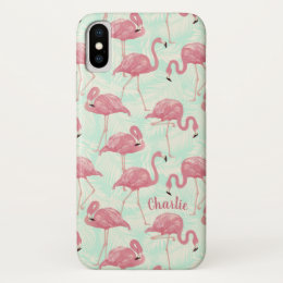 Cute Flamingo pattern custom name phone cases