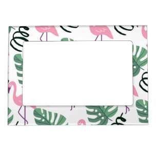 Cute Flamingo Pattern Magnetic Frame