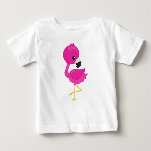 Cute Flamingo Pink Flamingo Baby Flamingo Bird Baby T_Shirt