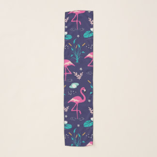 Cute Flamingo Seamless Pattern Scarf