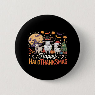 Cute Flamingo Thanksgiving I'm Not a Turkey! Funny Button