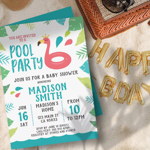 Funny Pool Party Invitations & Invitation Templates