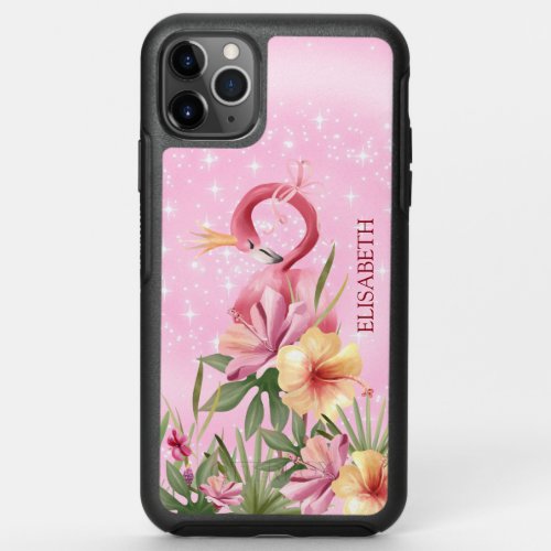 Cute Flamingo With Crown   OtterBox iPhone Case