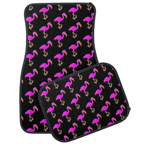 Cute Flamingos _ Happy _ Car Floor Mat