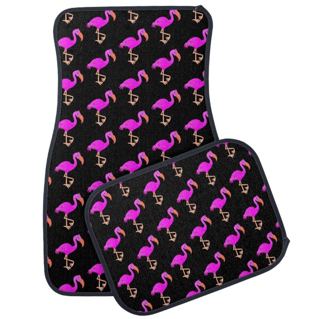 Cute Flamingos - Happy - Car Floor Mat (Set)