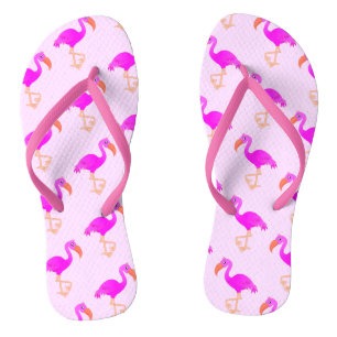 Cute Flamingos - Happy Flip Flops