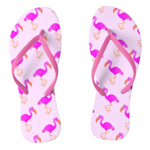 Cute Flamingos _ Happy Flip Flops