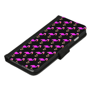 Cute Flamingos - Happy iPhone 8/7 Plus Wallet Case