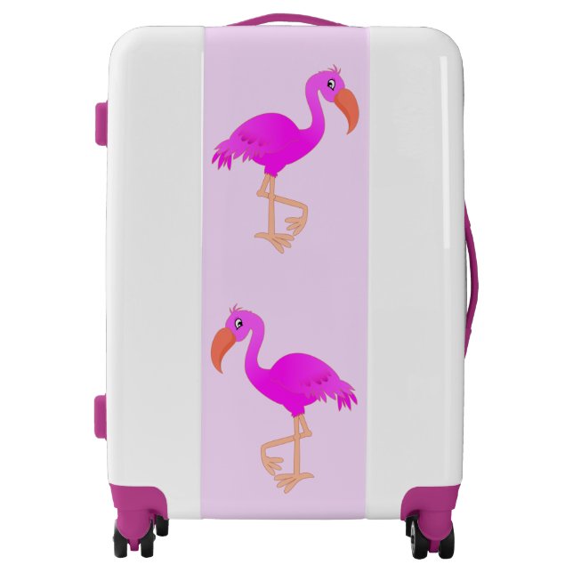 Cute Flamingos - Happy Luggage (Front)
