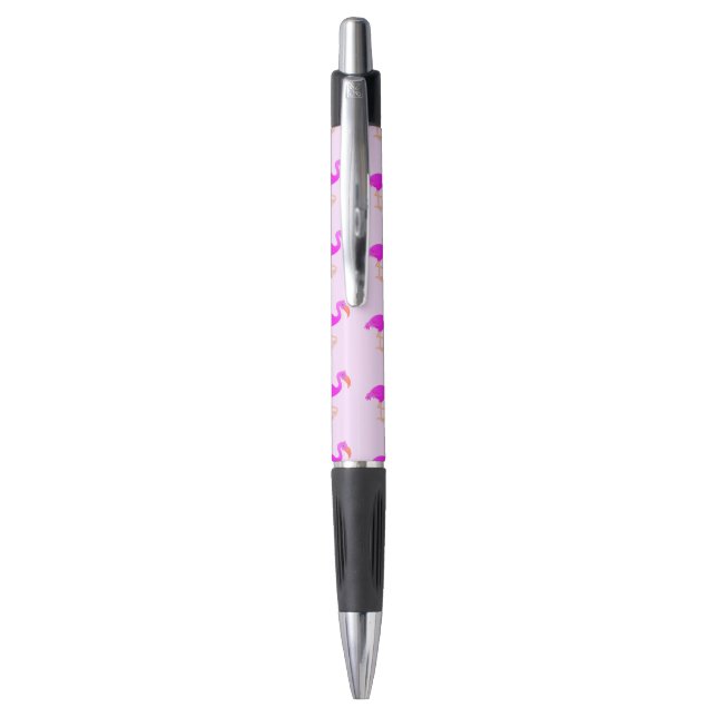 Cute Flamingos - Happy Pen (Back (Vertical))