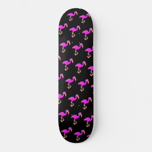 Cute Flamingos _ Happy Skateboard