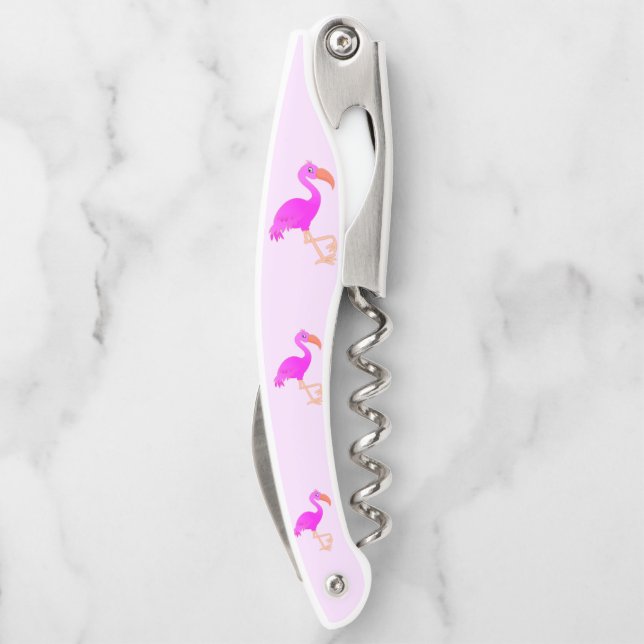 Cute Flamingos - Happy Waiter's Corkscrew (Back)