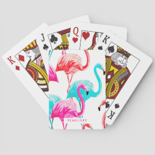 Cute Flamingos Poker Cards