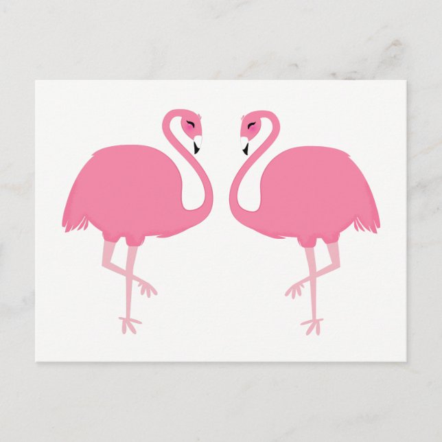 Cute Flamingos postcard (Front)