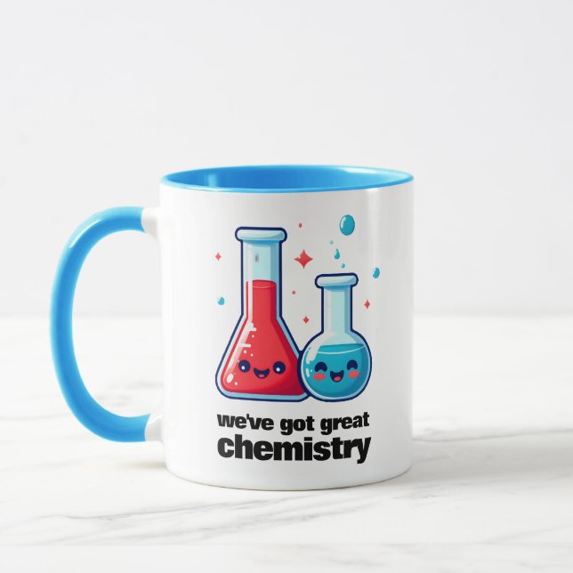 Cute Flask & Tube We've Got Great Chemistry Mug (Left)