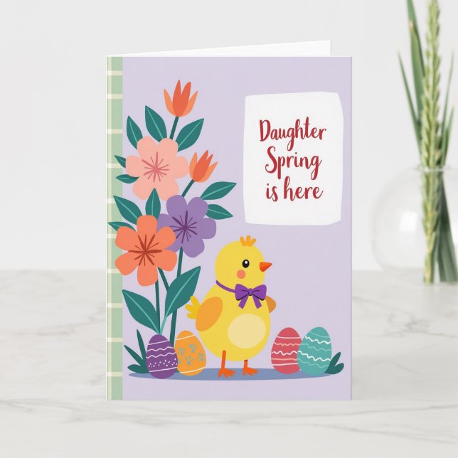 Cute Fledgling Springtime Card (Front)