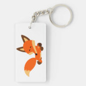 Cute Fleet Cartoon Fox Acrylic Keychain (Back)