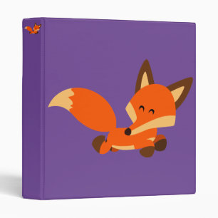 Cute Fleet Cartoon Fox Binder