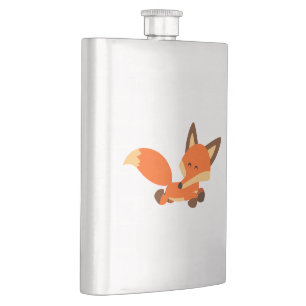 Cute Fleet Cartoon Fox Classic Flask