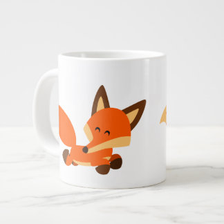 Cute Fleet Cartoon Fox Jumbo Mug