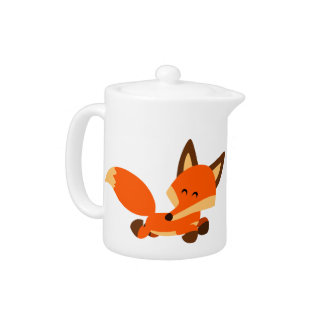 Cute Fleet Cartoon Fox Teapot