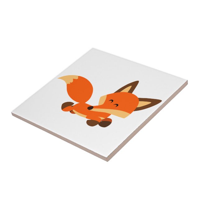 Cute Fleet Cartoon Fox Tile (Side)