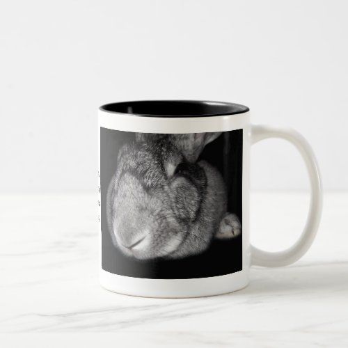Cute Flemish Giant Some Bunny Loves You Two_Tone Coffee Mug