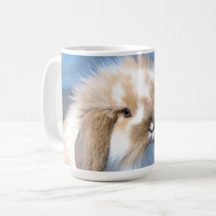 Cute Flemish white and brown rabbit Coffee Mug