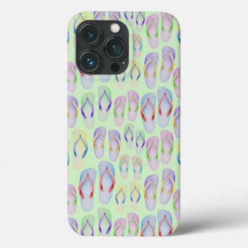Cute Flip Flop Patterned iPhone 13 Pro Case