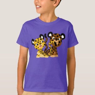 Cute Flirtatious Cartoon Jaguars Children T-Shirt