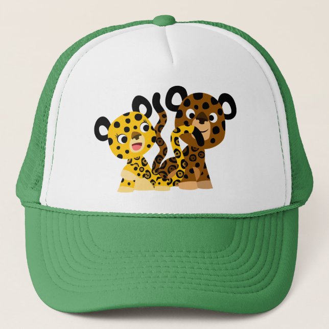 Cute Flirtatious Cartoon Jaguars Hat (Front)