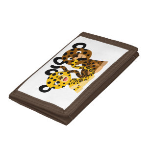 Cute Flirtatious Cartoon Jaguars Wallet