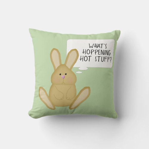 Cute Flirting Bunny Pillow
