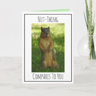 Cute Flirty Squirrel Pun Happy Anniversary Card