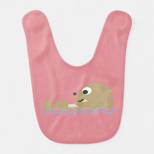 Cute Floating Otter Bib