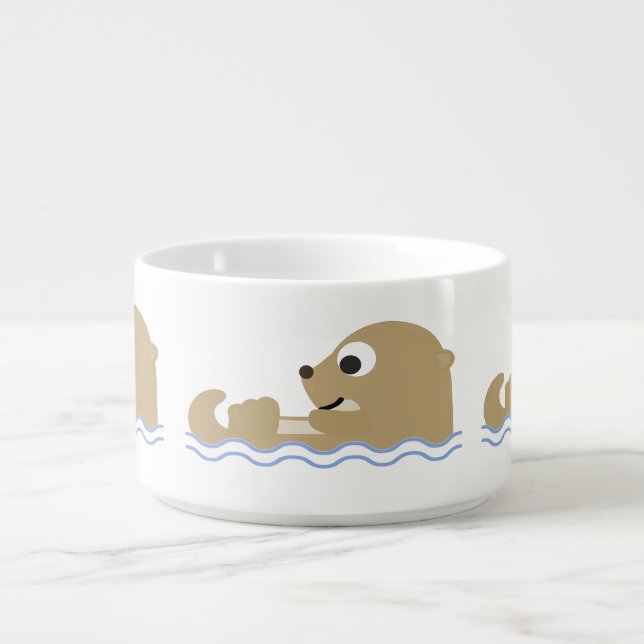 Cute Floating Otter Bowl (Center)