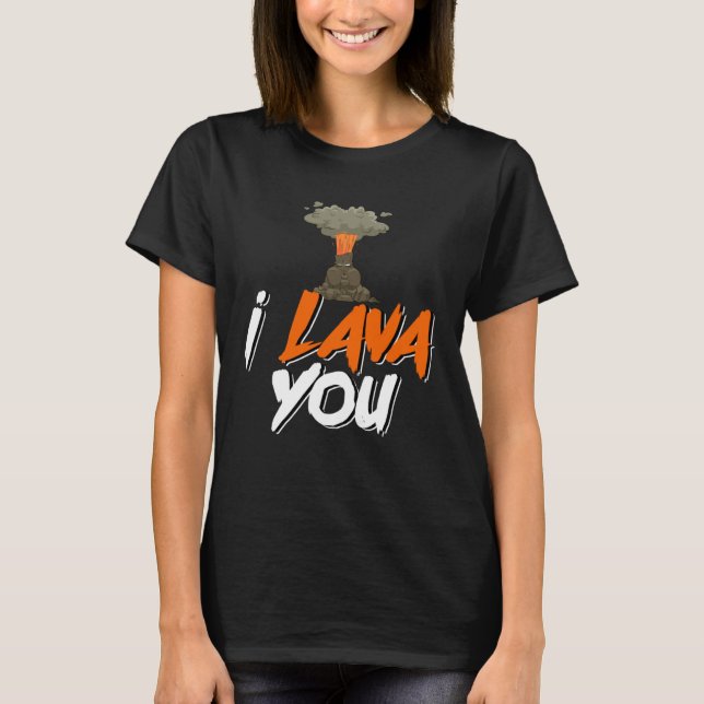 Cute Floor is Lava Volcano Science Teacher T-Shirt (Front)