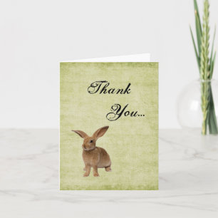 Cute Floppy Bunny Thank You Note Card