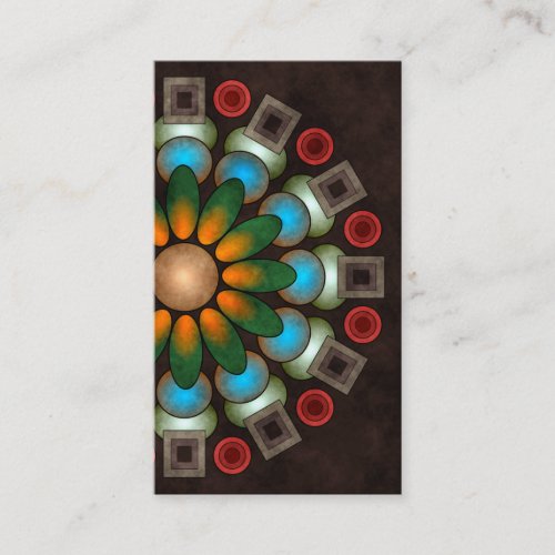 Cute Floral Abstract Vector Art Business Card