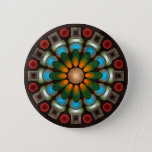 Cute Floral Abstract Vector Art Button (round) at Zazzle