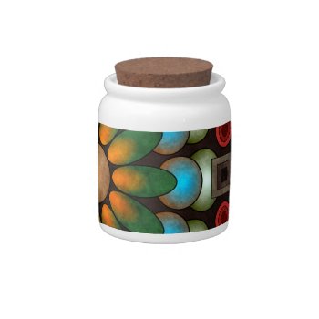 Cute Floral Abstract Vector Art Candy Jar by artisticVectors at Zazzle