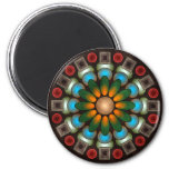 Cute Floral Abstract Vector Art Round Magnet at Zazzle