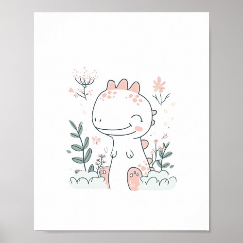 Cute Floral Baby Dragon Nursery Decor