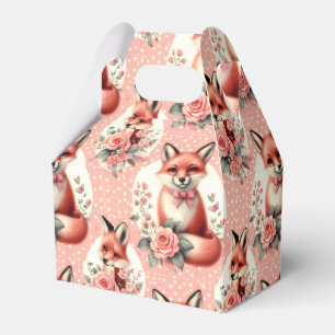 Cute Floral Baby Fox Favor Boxes
