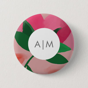 Cute floral backpack button