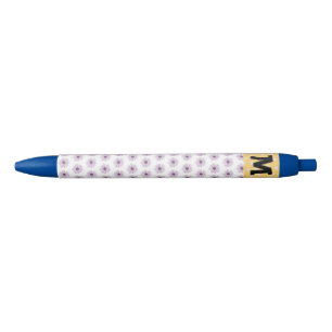 Cute Floral Boho Purple & White Pen