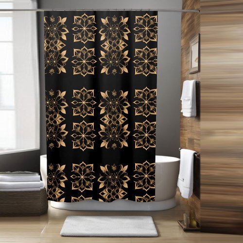 Cute Floral Boho Shower Curtain