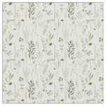 Cute Floral Botanical Pattern Fabric. Fabric